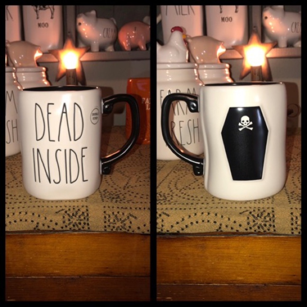 Rae Dunn DEAD INSIDE Double Sided Mug
